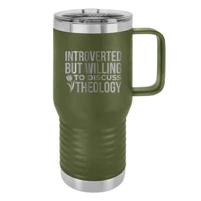 Introverted But Willing 20oz Insulated Travel Tumbler